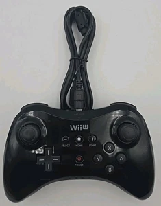 Offizieller Original Zubehör Hersteller Nintendo Wii U Pro Schwarz Wireless Controller und Ladegerät WUP-005 - Bild 1 von 8