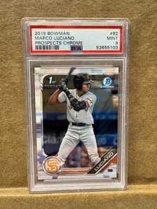 Bowman Chrome Prospects #BCP82 2019 Marco Luciano PSA 9 - Imagen 1 de 2