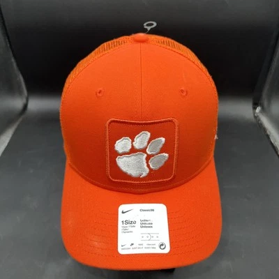 Nike Classic99 Clemson Tigers Parche Naranja Camionero Malla Snapback Gorra Gorra Nueva con Etiquetas Foto 1 de 4