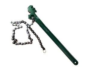 700mmL Chain Pipe Wrench 60-200mm Cap Oil Filter Remover Odd Shape Gripping Tool - Picture 1 of 3