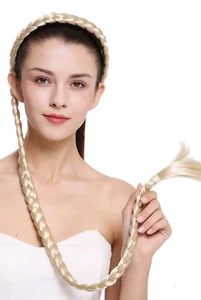 Haarteil Zopf Haarreif geflochten super lang Tracht Platinblond 95cm N1038-613 - Bild 1 von 4