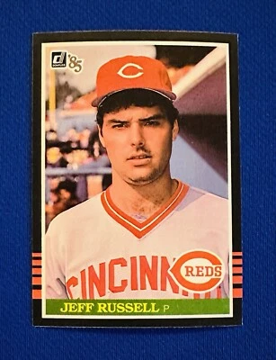 1985 DONRUSS #487 JEFF RUSSELL CINCINNATI REDS NM-MT or BETTER 186 SAVES - Image 1 of 4