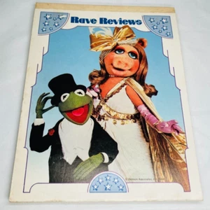 RARE! Vintage 1980 Jim Henson "Rave Reviews" Kermit & Miss Piggy Notepadtt - Picture 1 of 4