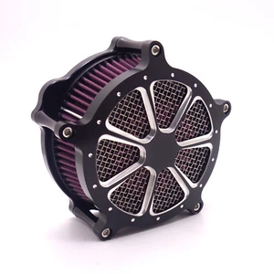 Sistema de filtro de admisión limpiador de aire CNC negro Harley Softail Touring 2014-2015 - Imagen 1 de 6