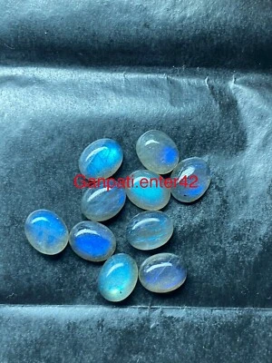 Natural Labradorite Oval Cabochons 10x8 MM Calibrated Size Loose Gemstone E - Imagem 1 de 4