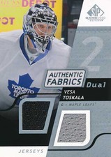 2008-09 SP Game Used AUTHENTIC FABRICS #VT VESA TOSKALA - Toronto Maple Leafs