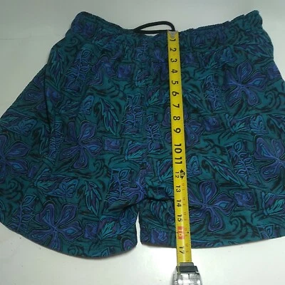 C&B Sport floral Swim Trunks Blue/purple Mens L Croft Barrow 16 in long  - Image 1 of 4