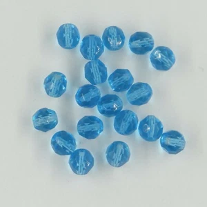 F153 *** 40 böhmische Perlen FACETTEN 8mm AIGUEMARIN - Bild 1 von 2