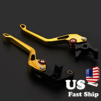Ajuste Yamaha YZF R6 2005-2016 2015 Dorado 3D Largo Rombo Palancas de embrague de freno Dorado Foto 1 de 4