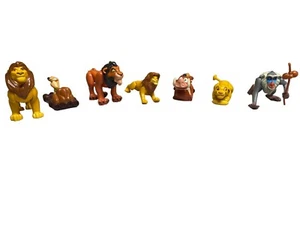 Vintage Disney Lion King Figurine Action Lot of 7 Burger King Toys Mufasa Rafiki - Picture 1 of 18