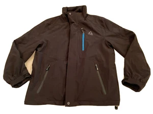 Gerry black w blue accents waterproof coat mens size medium black gray EC - Picture 1 of 9