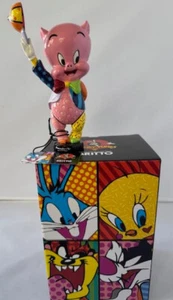 Looney Tunes By Britto - Porky Pig Figurine with Baseball Cap * New with tags * - Picture 1 of 4