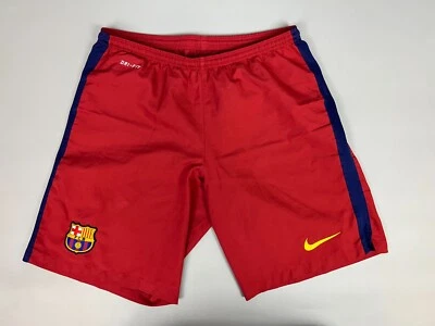 BARCELONA 2015 2016 HOME SHORTS FOOTBALL SOCCER NIKE 658786-618 MENS SIZE M - Image 1 of 4
