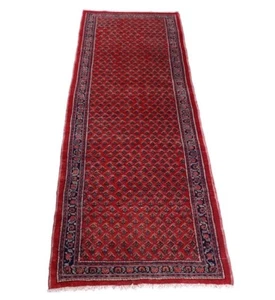 Feiner Sarough Mir Läufer 295 x 105 cm, Handgeknüpfter Orient Teppich Perser Rot - Bild 1 von 8