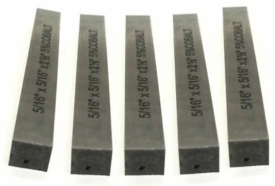 5 Pc Piece 5/16'' x 2-1/2'' (8mm x 63mm)M35 Square Tool Bit 5 Percent Cobalt - Image 1 of 4