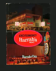 Harrah's Club Casino Reno Nevada 1965 RIESIGE Postkarte Farbe 7" x 5" - Bild 1 von 2