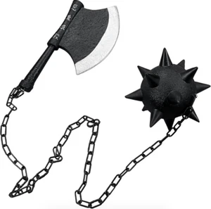 Foam Demon Slayer Gyomei Himejima Spiked Flail Axe Chain Anime Cosplay Prop Toy - Picture 1 of 2