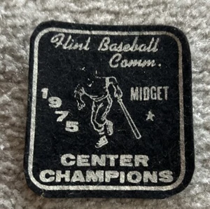 Vintage 1975 Feuerstein Baseball Midget League Baseball Aufnäher CHAMPIONS Center Champ - Bild 1 von 2