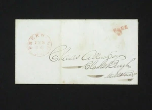 Stampless Cover, Freehold, N.J. To Clarksburgh, New Jersey. - Picture 1 of 3