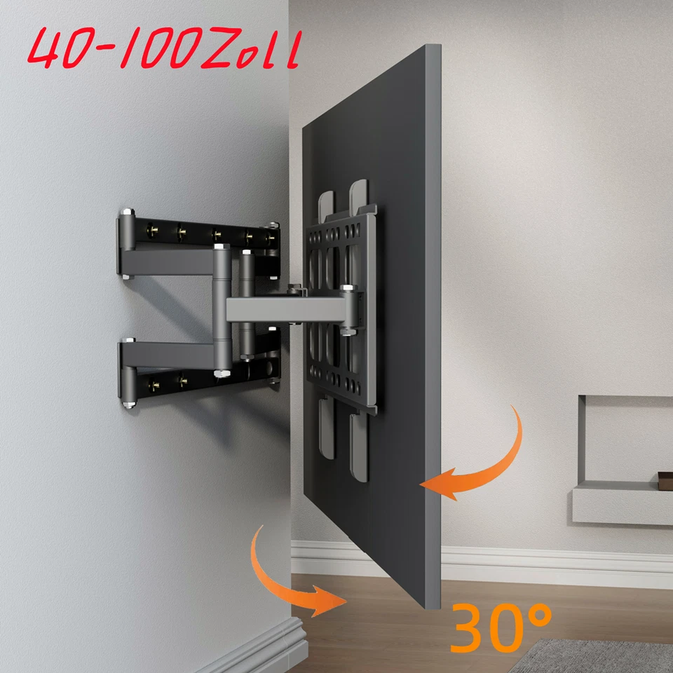 UNHO TV Wandhalterung schwenkbar LCD LED Fernseher Halterung bis 100 Zoll bis 120 KG