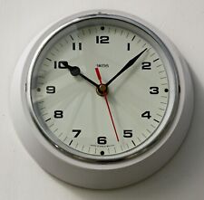 Vintage 20cm Smiths Wall Clock - Retro Office Mid Century Style White Clock Gift