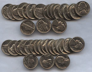 (20) 1961 y (20) 1961-D BU Jefferson níqueles...un total de 40 monedas - Imagen 1 de 1