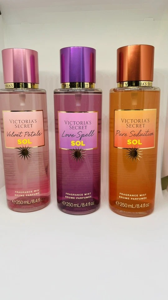 NUEVOS PÉTALOS DE TERCIOPELO VICTORIA’S SECRET, HECHIZO DE AMOR Y SOL DE SEDUCCIÓN PURA NUEVO en Caja Foto 1 de 4