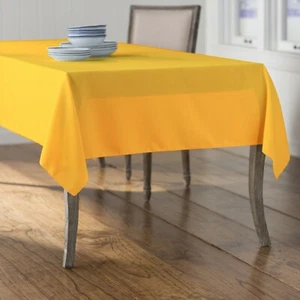 LA Linen Polyester Poplin 60 by 108-Inch Rectangular Tablecloth. Made in USA - Picture 1 of 78
