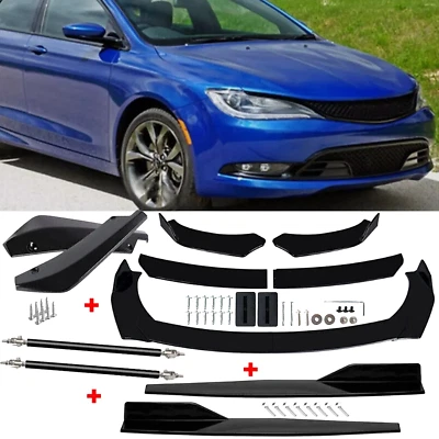 For Chrysler 300 Front Rear Bumper Lip Spoiler Body Kit Splitter Side Skirt Foto 1 de 4
