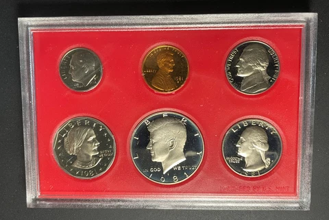 1981-S US Mint Proof Set 6 Coins in Original Mint Packaging Cover