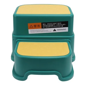 Green 3 Pcs Children's Footstool Stable Skidproof Bottom Smoother Edges Nursery - Picture 1 of 24