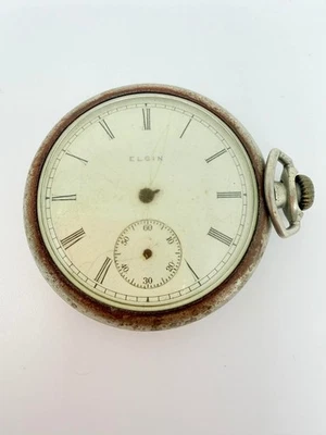Antiguo Reloj Bolsillo Elgin 1907 16s, 7j, Silveroid - Piezas o Reparación Foto 1 de 4