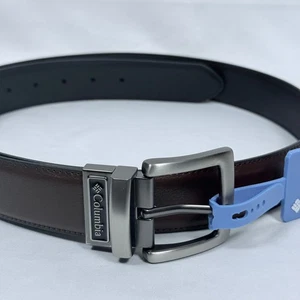 Columbia Mens Reversible Belt Brown Black XL 42-44 Leather Casual NWT - Picture 1 of 7