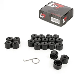 20x Radschraubenkappen Radmuttern Sicherungsschraube 17mm schwarz für VW GOLF - Picture 1 of 7