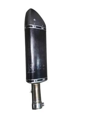 25 KAWASAKI NINJA EX500 AKRAPOVIC EXHAUST PIPE MUFFLER SLIP ON CAN SILENCER USED - Image 1 of 4