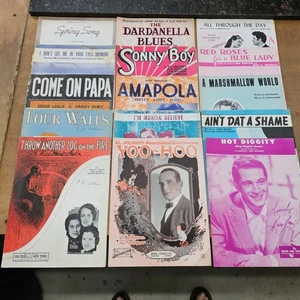 Vintage Noten Lot X☆ 1920-1940 mit seltenen Hüllen ☆NYC Carlyle Bar Sammlung! - Bild 1 von 2