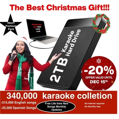 Karaokê inglês e espanhol 340K músicas em HD sistema profissional melhor software - Imagem 1 de 4