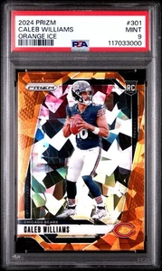 Caleb Williams RC 2024 Panini Prizm Rookie Orange Ice #301 PSA 9 Chicago Bears - Picture 1 of 3
