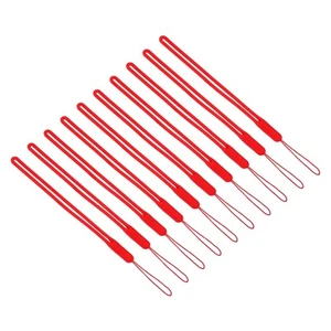 19cm Silicone Wrist Strap Lanyards, 10 Pcs Short Lanyard, Red - Zdjęcie 1 z 6