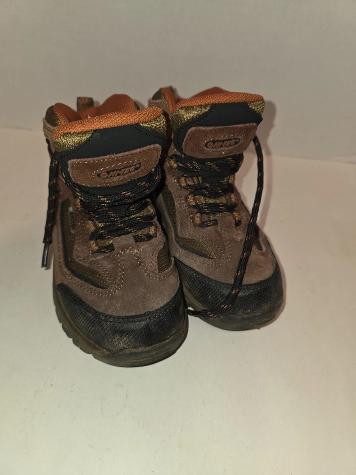 Hi-Tec туристические ботинки ребенка ясельного возраста размер 11 коричневый Suade водонепроницаемый 31436 - Изображение 1 из 4