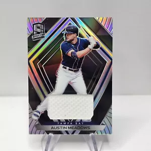 2020 Panini Spectra AUSTIN MEADOWS #70 Tampa Bay Devil Rays TRIKOT - SILBER HOLO - Bild 1 von 2