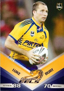 ✺New✺ 2010 PARRAMATTA EELS NRL Card LUKE BURT Daily Telegraph