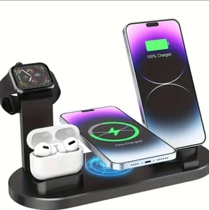 4-in-1 Wireless Charging Station for iPhone, iWatch, and Samsung - Picture 1 of 5