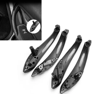 Carbon Fiber Inner Interior Door Pull Handle Trim Cover Panel For BMW 3 F30 F35 - Picture 1 of 6
