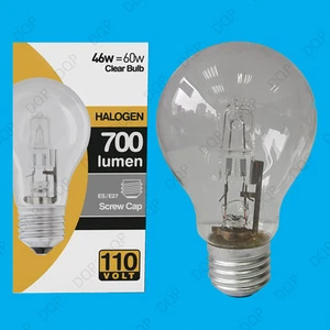 6x 110V 46W=60W Halogen GLS E27 Clear Construction Site Festoon Light Bulb Lamp - Picture 1 of 1