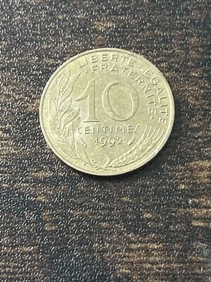 1992 France 10 Centimes Actual Coin TK7237* - Image 1 of 3