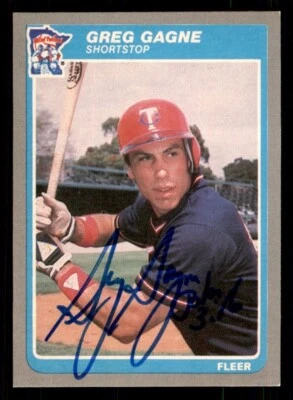 1985 Fleer Baseball #U-43 Greg Gagne Signed Autograph (no COA) - Image 1 of 2