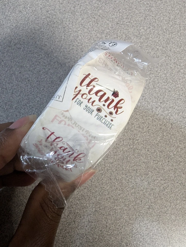 1 Roll of 500 Thank You Sticker Tag - 1 inch round - Image 1 of 1