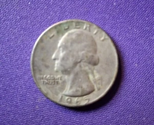 1965 George Washington Clad Quarter Error Doubling No MM OC Missing Letters - Picture 1 of 6