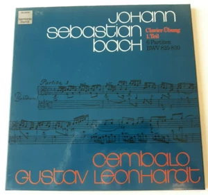 Bach Clavierubung (6 Partitas BWV 825-830) Gustav Leonhardt, 3 LPs appear nm - Picture 1 of 7